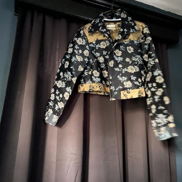Urban Outfitters Floral Zip Crop top Jacket | L-6 - Picture 2 of 12